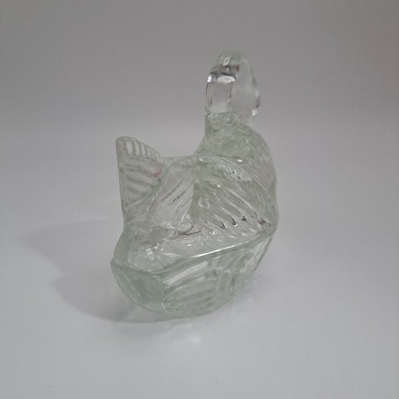 Crystal Glass Swan Figurine Trinket Holder 5" Tall Elegant Decorative Piece - Picture 2 of 8